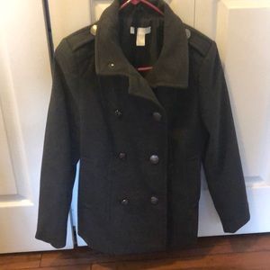 H&M gray pea coat